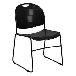 Compact Sled Base Stack Chair (Black Frame) 