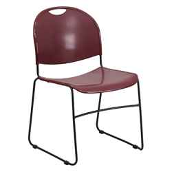 Compact Sled Base Stack Chair (Black Frame) 