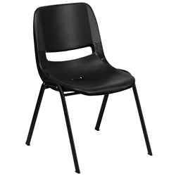 Ergonomic Shell Stack Chair Black 