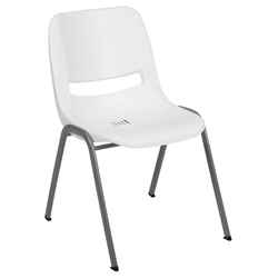 Ergonomic Shell Stack Chair Gray Frame 